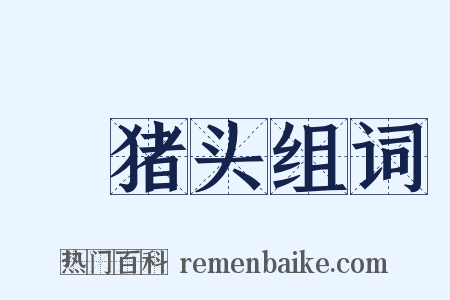 豱猪头组词是什么意思的图片